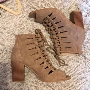 Lace up wedges